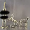 Figurillas Creativas de Latón Puro de Zorro, Cabra y Gato Artesanales para Decoración de Mesa de Sala de Estar en Casa Artesanías Pequeñas de Latón