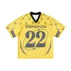 Ropa de Hombre Jie Zhan Malla Estampada Digitalmente Manga Corta de Béisbol Nueva Primavera y Verano 2026 Top de Malla con Cuello en V Retro Americano