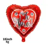 Globo de Película de Aluminio Español de Amor de 18 pulgadas Amor Día de San Valentín Chino Boda Arreglo de Globos Romántico para Confesión