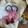 2 paquetes de lindas mini bandas para el cabello con lazos brillantes y lunares de gato, diademas de goma versátiles de dibujos animados, accesorios para el cabello para niños