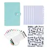 Cuaderno de Hojas Sueltas A6 Transfronterizo con Anillas Desmontables, Planificador Sencillo, Cuaderno de Piel Suave, Bolsillo Multifuncional con Cremallera