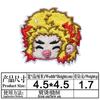 Calidad caricatura bordado cabeza de hoja de fantasma pegatinas de tela accesorios de ropa parche bordado con pegamento punto