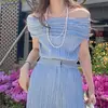 Colar Coreano Dongdaemun Retrô Multicamadas de Pérolas Sintéticas Corrente Longa Versátil para Suéter Joia Cheongsam Corrente de Bolas