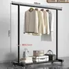 Secador de Roupas Simples de Chão para Uso Doméstico, Cabide de Roupas Móvel para Quarto, Varal Interno para Secar Roupas, Cabideiro de Barra Única para Dormitório