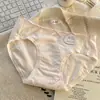 18cm ~10A Clase antibacteriana a Ropa interior de algodón para bebé para mujer con diseño floral pequeño, Entrepierna de algodón puro, Diseño floral pequeño
