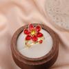 Anillo de Flor Colorida de Cristal Shijia Ldyllia Joyería Dopamina de Gema Lujo Accesible Joyería Transfronteriza Estilo Dulce y Fresco