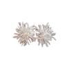 Aretes de Diente de León Exagerados Lujo Ligero de Alta Gama Otoño e Invierno Retro Elegantes Hermosos Nicho Únicos Aretes de Zirconia