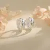 Selección Artística de Aretes Ultra Brillantes de Escamas de Pez, Aretes Redondos Pequeños de Estilo Minimalista Único, Pinzas para Orejas Centelleantes de Cristal de Hielo, Estilo Coreano