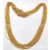 Collar de Cadena Plana de Cruz con Conservación de Color de Oro Real de 18K Cadena Terminada DIY Cobre Cadena Plana en Forma de O Cadena para el Cuello Cadena para la Clavícula Cadena Universal