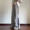 Pantalones Rayados de Seda de Hielo para Hombre, Estilo Delgado de Verano, Diseño Holgado Versátil, Pantalones Deportivos Largos Rectos de Pierna Ancha para Adolescentes