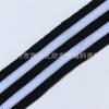 Fornecedor de força 1-5 cm preto e branco intercolor malha webbing urdidura tricô cinto lateral embrulho tira baixa correia elástica