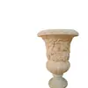 Vaso de Flor Escultura em Pedra Artificial para Uso Externo em Hotel, Estilo Vintage, de Chão, Produção para Exportação, Floreira para Praça Frontal de Teatro