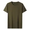 Camiseta de manga corta de 180 g para hombre y mujer, nuevo estilo primavera-verano, casual y versátil, color liso