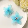 Moda Coreana Malha de Cristal Fio de Cobre Flor DIY Brincos de Nicho Broche Acessórios de Flor para Roupas