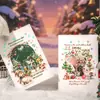 Cinta Decorativa Troquelada Tema Navideño Día Hermoso Serie Nochebuena Extraña Material para Bloc de Notas Pegatina de Bucle Decorativo