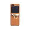Adecuado para Samsung Zflip5 Estuche para teléfono móvil de color contrastante Estuche para teléfono móvil Motorola Estuche de cuero con tarjetero Huawei P50Pocket