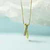 Collar con Colgante de Barra Recta de Diseño Minimalista de Nicho para Mujer, Cadena para Clavícula Tachonada con Diamantes, Accesorio para Mujer, Lujo Ligero, Estilo Fresco