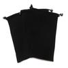 Bolsa de Franela Negra Directa de Fábrica Bolsa de Embalaje para Joyería Bolsa de Franela para Batería Portátil Bolsillo con Cordón Bolsa de Franela