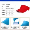 Gorra Publicitaria Vacía Superior Estampada con Logo Tela de Algodón Gorra Deportiva sin Cabeza Gorra de Sol Gorra para Maratón Running al Aire Libre Gorra de Sol