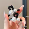 Pasador de Pelo con Lazo para Mujer Negro Pequeño Pinza de Agarre 2025 Nuevo Clip Lateral de Gama Alta Pinza para Flequillo de Princesa Accesorios para el Cabello