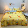 Juego de cuatro piezas de algodón con estampado de aloe vera 2026, juego de tres piezas para dormitorio de estudiante, sábana individual y funda de edredón