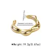 B3459 Pulseira Aberta Oval Plissada Transfronteiriça Exagerada da Moda Elegante de Nicho Joia de Mão de Luxo para Mulheres