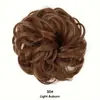 Coque de cabelo feminino europeu e americano transfronteiriço de comércio exterior, coque de cabelo elástico com seda de alta temperatura, coque de cabelo cacheado natural fofo