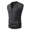 Comercio Exterior Transfronterizo 2026 Suéter de Punto Cardigan Chaleco sin Mangas Casual para Hombre Chaleco Personalizado de Moda Amazon