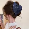 Pinza de Triángulo de Concha de Satén de Verano para Mujer, Pinza de Tiburón de Tela de Alta Gama, Pasador para la Parte Posterior de la Cabeza, Accesorios para el Cabello