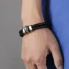 Pulsera Punk de Calavera para Hombre de Cuero de Vaca Trenzado con Hebilla Magnética, Joyería Transfronteriza Europea y Americana de Amazon