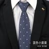 Gravata Vestido Masculino Negócios Azul Listrado Camisa Terno Mãos Preguiçoso Pessoas Sem Zíper Tendência Casamento