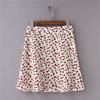 YPFF Moda Feminina Saia Europeia e Americana Brincalhão Bainha com Babados Cintura Alta Mini Saia Floral Saia Hip