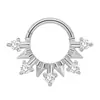 Anillo de Nariz Puntiagudo Incrustado con Circonita de Acero Inoxidable 316, Unisex, Joyería Popular para Piercings Transfronterizos