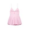 Estilo Europeo y Americano Transfronterizo Aliexpress Comercio Exterior Ropa de Mujer Zr Nuevo Vestido Corto a Rayas Decorado con Lazo Cuadrado