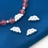 Plata Pura 999 Dibujos Animados Lindo Sanrio Cinnamon Dog Kuromi Colgante de Cuentas DIY Pulsera de Cristal Accesorios de Plata