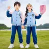 Uniformes de Jardín de Infancia, Conjuntos Deportivos de Tres Piezas para Primavera y Otoño, Uniformes de Escuela Primaria, Uniformes Gruesos de Otoño para Niños de Primer y Segundo Grado