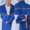 Ropa de Trabajo Azul Personalizada Limpieza Almacén Manejo y Manipulación Ropa Ropa de Protección Laboral Ropa a Prueba de Polvo Abrigo con Tira Reflectante Cubierta para Ropa