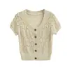 My082-Tricô Sexy e Fashionável Estilo Europeu e Americano para Mulheres 2026 Primavera e Verão Novo Suéter Cardigan Slim Fit Hot Girl
