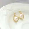 Nafoge Joyería de Plata al por Mayor Moda Temperamento Damas Pendientes de Plata de Ley 925 Incrustados con Pendientes de Perla Natural de Agua Dulce
