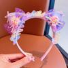 Faixa de Cabelo Infantil Antiderrapante Não Gruda Orelhas Fofas Laço de Cabelo de Bebê para a Volta às Aulas Cabelo de Menina Pony Polly Acessórios de Cabelo