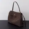 Bolsa Tote de Couro Bovino Fosco de Alto Brilho para Outono e Inverno para Mulheres, Bolsa de Ombro para o Dia a Dia de Grande Capacidade, Bolsa de Ombro de Couro Genuíno de Alta Qualidade