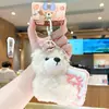 Urso de Biscoito da Sorte Autêntico Boneco de Pelúcia Chaveiro Boneca Estilo Chinês Avançado Chaveiro Pingente de Bolsa Presente