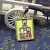 Tangka pintado a mano por el Maestro Personaje Wenchang Colgante Gongming Tangka Colgante con Pintura Dorada de Guan Er Ye Guan Yu Tangka para Hombres y Mujeres