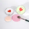 Jabón para Limpiar Brochas de Maquillaje Transfronterizo de Comercio Exterior, Almohadilla de Silicona, Jabón Limpiador para Esponjas de Belleza, Jabón Exfoliante con Forma de Corazón, Jabón Hecho a Mano