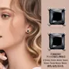 Amazon Venda Quente Transfronteiriça Brincos Clássicos de Quatro Garras Zircônia Branca/Zircônia Preta Estilo Europeu e Americano Brincos de Agulha de Aço Lote de Brincos