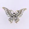 Broche de Borboleta Novo Transfronteiriço, Fivela de Lenço Animal Retrô de Alta Qualidade, Pin de Diamante com Esmalte, Atacado de Acessórios de Vestuário