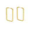 Europa y Estados Unidos minimalista ins personalidad moda exagerados aretes cuadrados aretes mujer transfronterizo acero de titanio que no se desvanecen joyería al por mayor