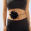 N11194 Collar con correa de flor de tela europea y americana estilo francés sexy moda chocker cadena de cintura exagerada con hilo de cera