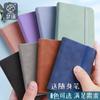 Mini Cuaderno A7 Pequeño, Libreta Portátil con Bolsillo Pequeño con Solapa Pantss, Superficie de Cuero Engrosada, Tacto de Piel Impermeable
