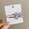 Grampo de Cabelo Feminino de Luxo com Strass Doce, Requintado e Fofo Bico de Pato Grampo Lateral para Mechas Acessórios de Cabelo Grampo Quebrado